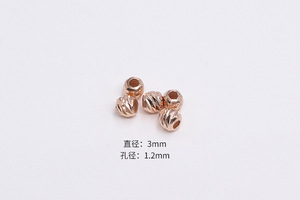 925 스털링 실버 컷 오블리크 마체테 비즈 플래시 라운드 실버 비즈 자동차 꽃 비즈 - Product Image 6