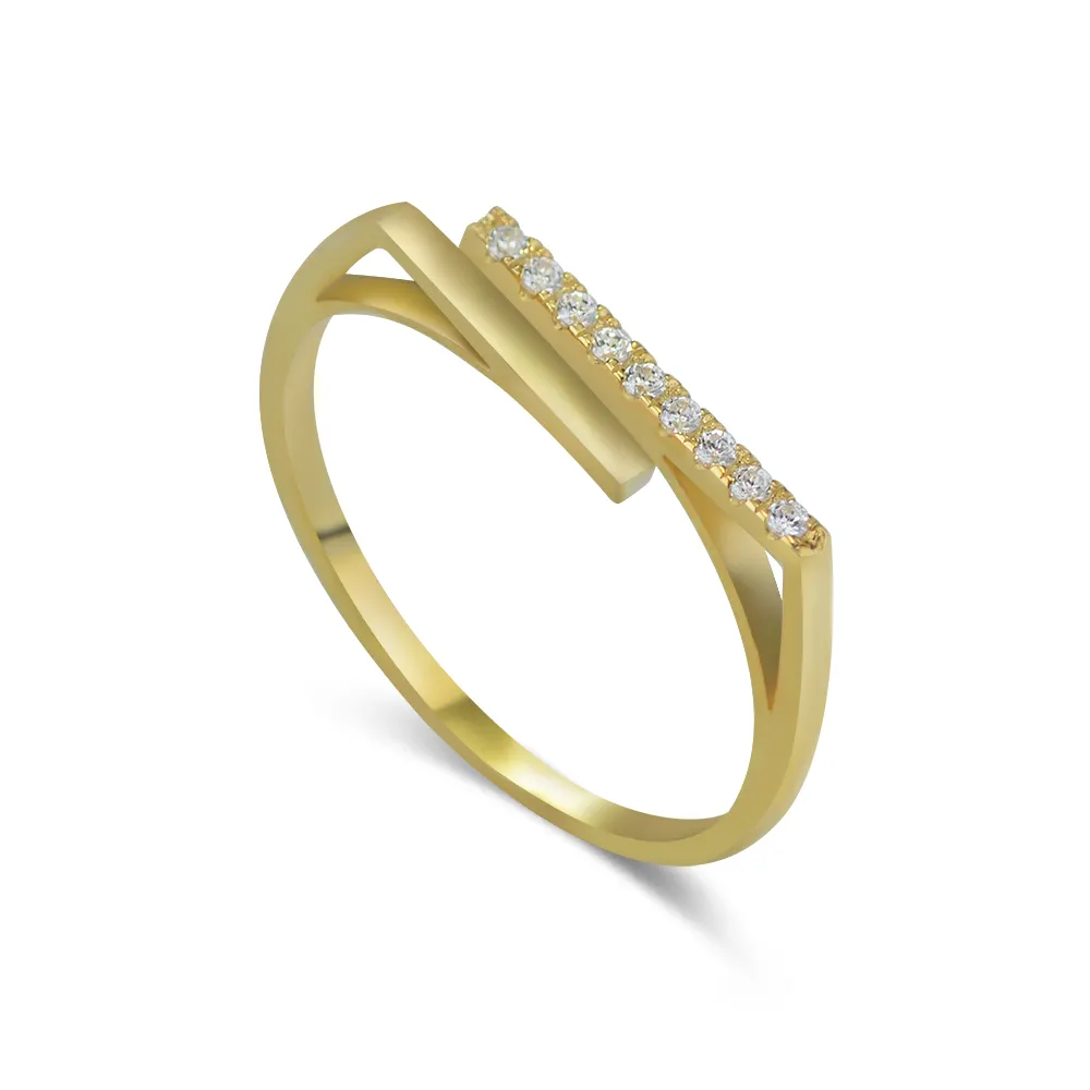 Anillo de boda de oro de diamante de 2 filas para hombre, joyería de diseño Simple y ajustable para el Día de San Valentín