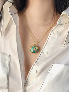 Nouveau Design terre ouverte et fermée verrouillage boîte à photos collier Photo pendentif collier mon monde mode bijoux colliers - Product Image 4