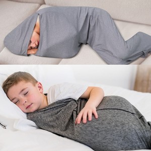 Children's Huggable Sleeping Bag Shark Shape Warm Comfortable Sleep Wear For Home And Travel Parent Child Use - Product Image 1