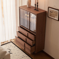 Commode murale moderne en bois massif, multi-usages, pour hôtel, salon, salle à manger, élégante, grande capacité, rangement modulaire
