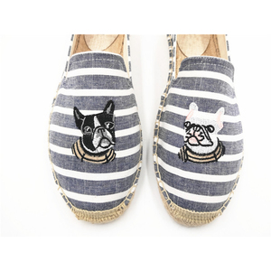 Scarpe da pescatore Nicecin scarpe da donna versatili in <span class=keywords><strong>paglia</strong></span> intrecciata <span class=keywords><strong>espadrillas</strong></span> piatte in tela pigra con un piede - Product Image 3