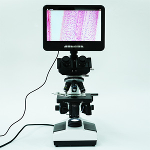 Microscope trinoculaire LCD C-107T 40-1600x avec plateforme mobile double couche et source de lumière LED pour laboratoire biologique - Product Image 2