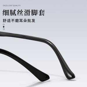 Monture de lunettes demi-cerclées noires 8062 pour hommes, en TR90 et métal, protection anti-lumière bleue, fabriquées à Danyang - Product Image 1