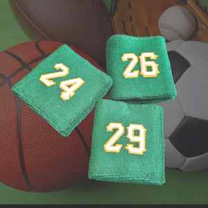 Muñequeras de algodón bordadas personalizadas para ciclismo, banda de soporte para la muñeca de rizo arcoíris, protege las muñecas al jugar tenis, hacer ejercicio en el gimnasio o trabajar. - Product Image 1