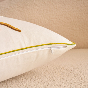 Sarung Bantal Bordir Pastoral, Sarung Bantal Dekoratif dengan Ritsleting, Desain Estetis Lucu, Sarung Bantal Boho yang Nyaman - Product Image 4