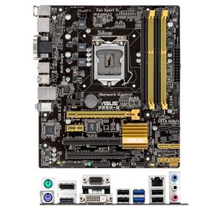 Tarjeta Madre para PC de Escritorio ASUS B85M-<span class=keywords><strong>G</strong></span>/E/<span class=keywords><strong>G</strong></span> PLUS, 4.ª Generación, Compatible con I7, I5, I3, LGA1150, Memoria DDR3 de Doble Canal, Disco Duro SATA - Product Image 1