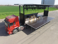 Semi-remorque de scène mobile hydraulique S455 pour concerts en plein air, festivals et productions d'événements de grande envergure