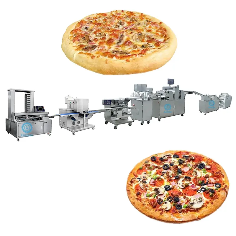 완전 냉동 피자베이스 만들기 기계 완전 자동 피자 생산 라인