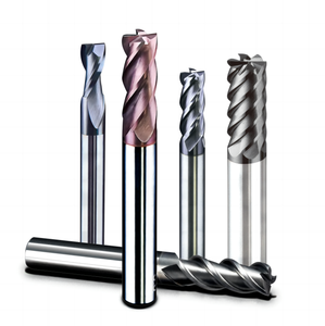 Fresa de extremo Hss 4F Fresa de carburo sólido Fresa <span class=keywords><strong>CNC</strong></span> Brocas de enrutador para fresa de extremo de cara plana cuadrada de metal HRC 45 °/50 °/55 °/65 °/70 ° - Product Image 2