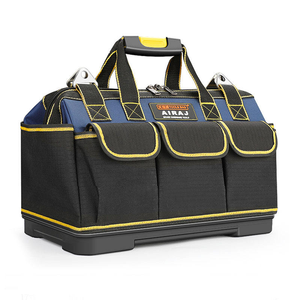 Sac à outils d'électricien portable de grande taille, épaissi, résistant à l'usure, en toile, multifonctionnel, avec fermeture éclair, sac à usage spécial - Product Image 1