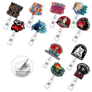 Promotional Hot Selling Plastic Custom Retractable Badge Reel <b>Clip</b> Personalized Acrylic Pattern Customization - Product Image 2
