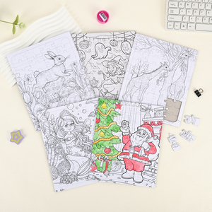 Vente en gros de puzzles personnalisés <span class=keywords><strong>pour</strong></span> enfants, jeux de mémoire et de cognition, puzzles à colorier vierges, puzzles à colorier avec dos magnétique - Product Image 2