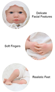 Poupée Reborn en silicone faite à la main de 18 pouces, poupée de mode peinte en peluche pour nouveau-né fille - Product Image 6