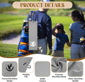 OEM nhà sản xuất tùy chỉnh in logo từ Golf khăn Waffle thiết kế với móc Jacquard kỹ thuật - Product Image 4