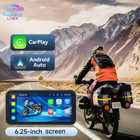 Système de navigation CarPlay pour moto, écran tactile étanche de 6,25 pouces, double caméra, TPMS, GPS