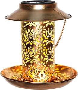 Vente en gros IP65 LED solaire mangeoire à oiseaux ornement suspendu pour décoration de jardin lumières solaires extérieures - Product Image 3