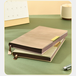 Luxury Office PU Leather Custom Logo A5 B5 Lined Business Diary <strong>Notebook</strong> - Product Image 4