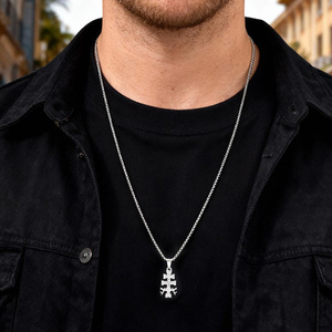 Collar con Cruz de Caravaca de Acero Inoxidable 316L para <span class=keywords><strong>Hombre</strong></span> y Mujer, Colgante Religioso de Jesús Crucificado, Joyería Católica de Protección con <span class=keywords><strong>Cadena</strong></span> - Product Image 6