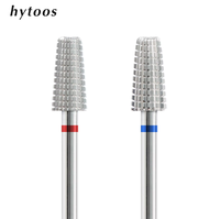 HYTOOS Mini 5 en 1 Embouts de ponceuse à ongles coniques de 10 mm pour ongles, Embouts professionnels en carbure de sécurité pour le retrait du gel acrylique