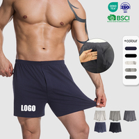 Boxers mi-hauts antibactériens personnalisés en coton élastique, vêtements de nuit ouverts pour la maison, vente en gros transfrontalière, sous-vêtements pour hommes