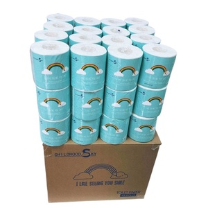 60 <span class=keywords><strong>Rollos</strong></span>/Caja, <span class=keywords><strong>Papel</strong></span> Higiénico Familiar al por Mayor, Resistente y Suave, de 3 Capas, Ecológico, con Diseño de Arcoíris, Versión en Inglés - Product Image 1