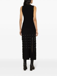 เดรสไหมพรมสีดำทรงมิดิ แขนกุด แต่งพู่ประดับเพชร สไตล์วินเทจฝรั่งเศส ย้อนยุค หรูหรา ระบายอากาศได้ดี ช่วยให้ดูผอมลง - Product Image 3