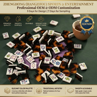 Ubin Mahjong Akrilik Motif Macan Tutul Kristal Mewah 160 Buah Tahan Air Portabel untuk Hiburan Rumah dan Luar Ruangan