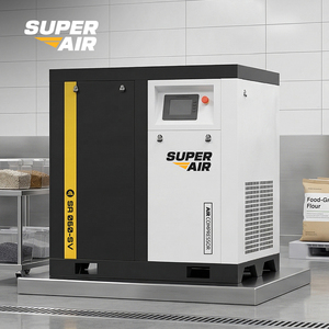 Compresor de Tornillo Rotativo Silencioso Super Air de 7.5kW, 10hp, 1.0m³/min para Taller de Carpintería, Fresadora, Clavadora Neumática - Product Image 1