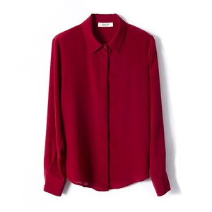 Camicetta da <span class=keywords><strong>Donna</strong></span> Disponibile in <span class=keywords><strong>Seta</strong></span> a Manica Lunga e Tinta Unita per la Primavera - Product Image 4