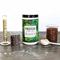 Poudre de protéine végétalienne Verts bouteille de poudre de protéine végétalienne biologique soins de santé à base de plantes biologiques