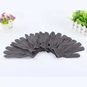 Gants exfoliants en bambou carbonisé, Unique, charbon de bambou, pour bain, douche et lavage du corps, g