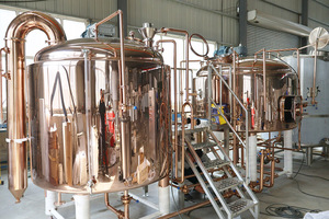 Equipo de elaboración de <span class=keywords><strong>cerveza</strong></span> artesanal con Cervecería de cobre y tanque de fermentación - Product Image 4