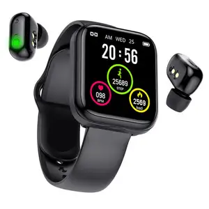 Custom Touch X5 Pro Smartwatch Oortelefoon Met Hartslag Waterdicht Smart Horloge Met Oortelefoon Montre Smart Horloge Gezondheid Smart Wat