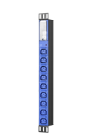 Bloc de distribution d'alimentation monophasé 6 voies avec prises C13 et 2 prises C19 pour salle informatique et laboratoire