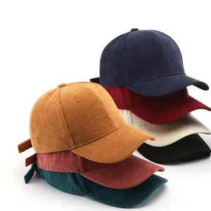 Cappelli da papà non strutturati di buona qualità ricamo 3D personalizzato cappello di velluto a coste regolabile di alta qualità per Logo ricamo uomo e donna