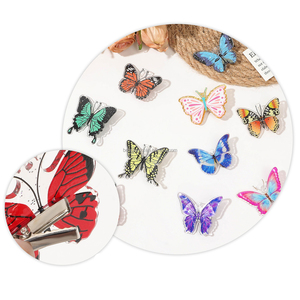 BELLEWORLD vente en gros de pinces à cheveux papillon coréennes pour filles et enfants pinces à cheveux ailes de papillons colorées de petite taille - Product Image 4