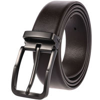 Ceinture en cuir de vachette LY35-4019-4 pour homme, avec boucle ardillon rotative réversible, personnalisable avec logo, idéale pour le style décontracté ou professionnel – Vente en gros
