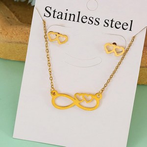 도매 14K 금도금 유니콘 스테인레스 스틸 펜던트 나비 귀걸이 세트 여성의 약혼 또는 결혼식을 위한 트렌디 한 선물 - Product Image 5