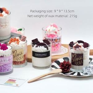 เทียนหอมทำมือรูปขนมหวานน่ารักในขวดแก้ว สำหรับตกแต่งบ้าน - Product Image 2