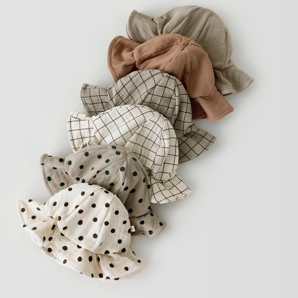 PHB 12082, оптовая цена, клетчатый дизайн в горошек от 0 до 2 лет, детские шапки 2022