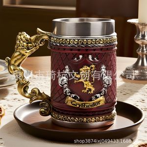 Jarra de Cerveza de Acero Inoxidable Ravenclaw con Asa con Relieve de Águila, Taza de Regalo para Fiestas, Aislamiento Térmico - Product Image 2