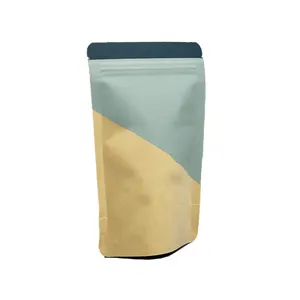 Stand Up Coffee Pouch Custom Empty Coffee Bags Custom Printed Coffee Beans Packaging Kraft Paper Bags