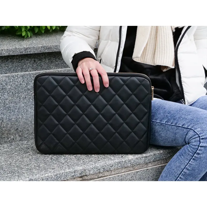 Custom PU Leather Protective Laptop Case Bag Soft Laptop Tablet Sleeve Cover Business Travel Shockproof Laptop Sleeve Bag