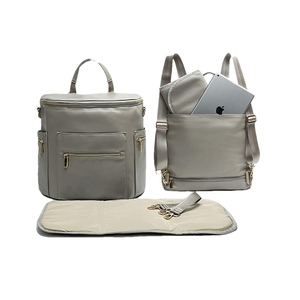 Sac à dos pour bébé, sac à langer avec matelas à langer, sac à dos à langer en cuir PU de qualité supérieure - Product Image 1