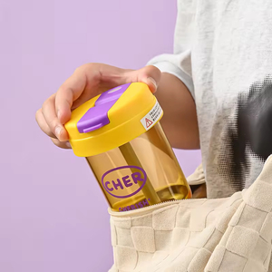 Wholesale Customized Logo 300 Ml Reusable Water Bottle Multicolor Mini Water Bottle <b>Plastic</b> Water Bottle for Coffee - Product Image 5