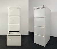 Armoire de rangement moderne en acier à 2, 3 ou 4 tiroirs, avec 4 niveaux, armoire de classement verticale étroite avec serrure pour bureau et école