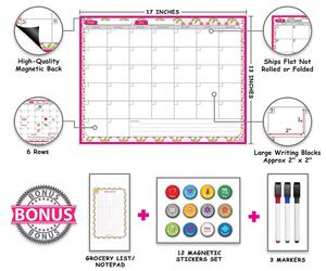 Kích Thước Lớn Hàng Tuần Kế Hoạch Từ Lịch Hội Đồng Quản Trị Dễ Dàng Làm Sạch Khô Xóa Vật Liệu Vật Nuôi Bảng Cho Tủ Lạnh - Product Image 2