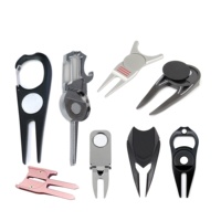 Fourche de pas personnalisé en vrac OEM pince à chapeau marqueur de balle de golf en métal outil de réparation divot de golf