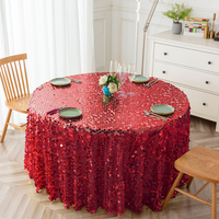 Nappe ronde élégante en polyester avec tissu tissé résistant à l'eau à paillettes pour restaurants et fêtes